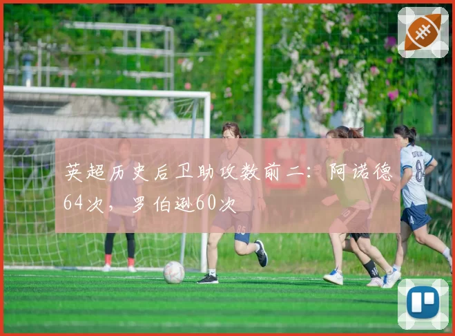 英超历史后卫助攻数前二:阿诺德64次,罗伯逊60次